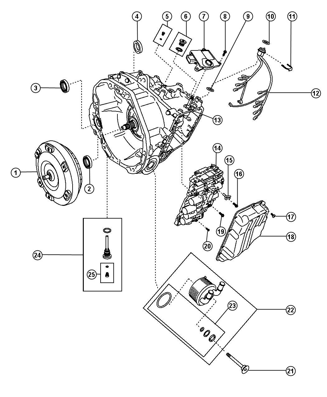 Diagram Transmission Serviceable Parts. for your Fiat 500  