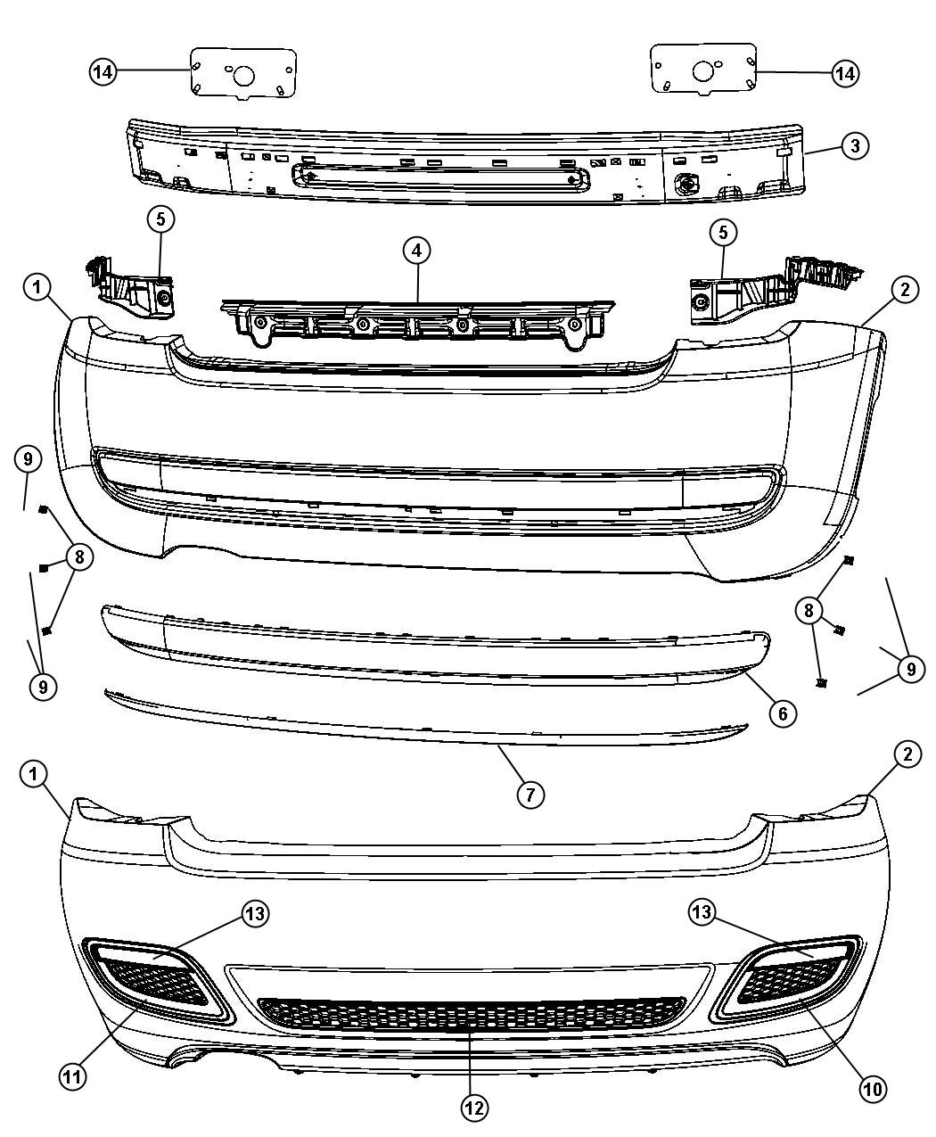 Fascia, Rear. Diagram