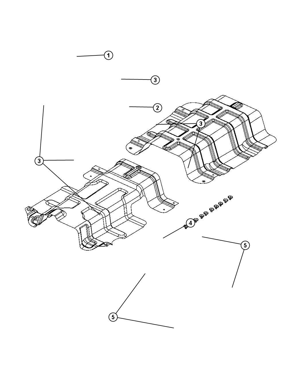 Diagram Exhaust System Heat Shields. for your Chrysler 300  M