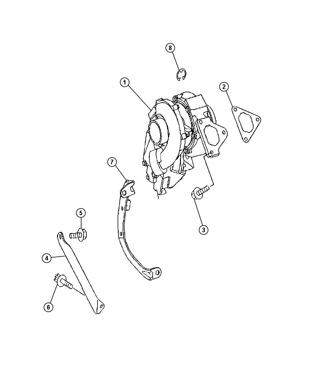 Diagram Turbo Charger Bracket. for your 2004 Chrysler 300  M 