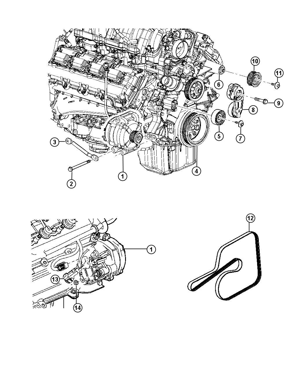 Diagram Alternator and Related Parts. for your 2011 Dodge Charger   