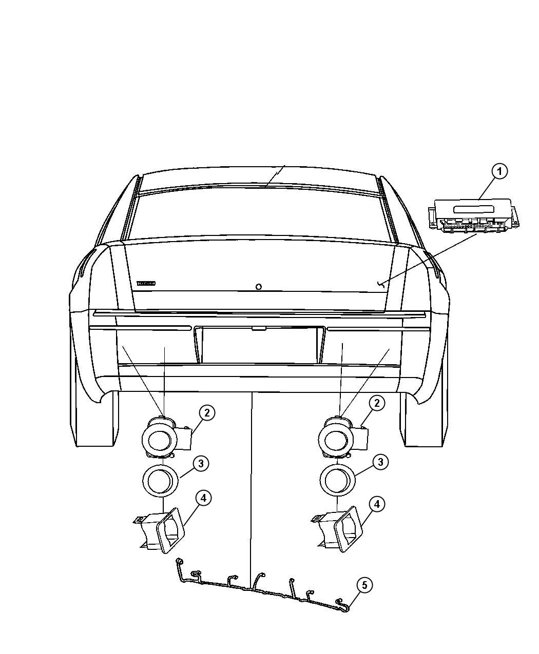 Diagram Park Assist Rear. for your 2004 Ram 1500   