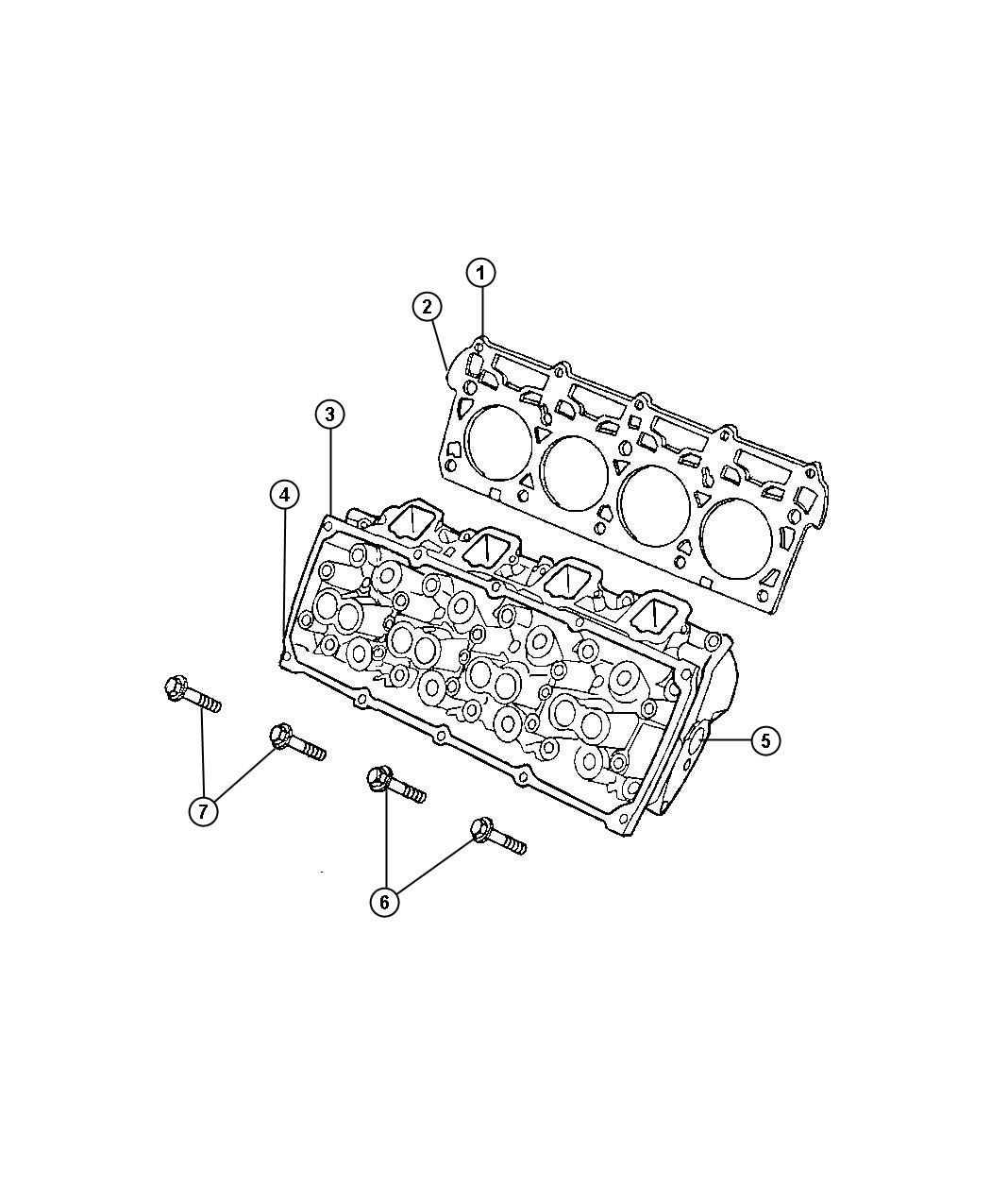 Diagram Cylinder Heads 6.4L [6.4L SRT HEMI SMPI V8 Engine] With MDS. for your 2000 Chrysler 300  M 