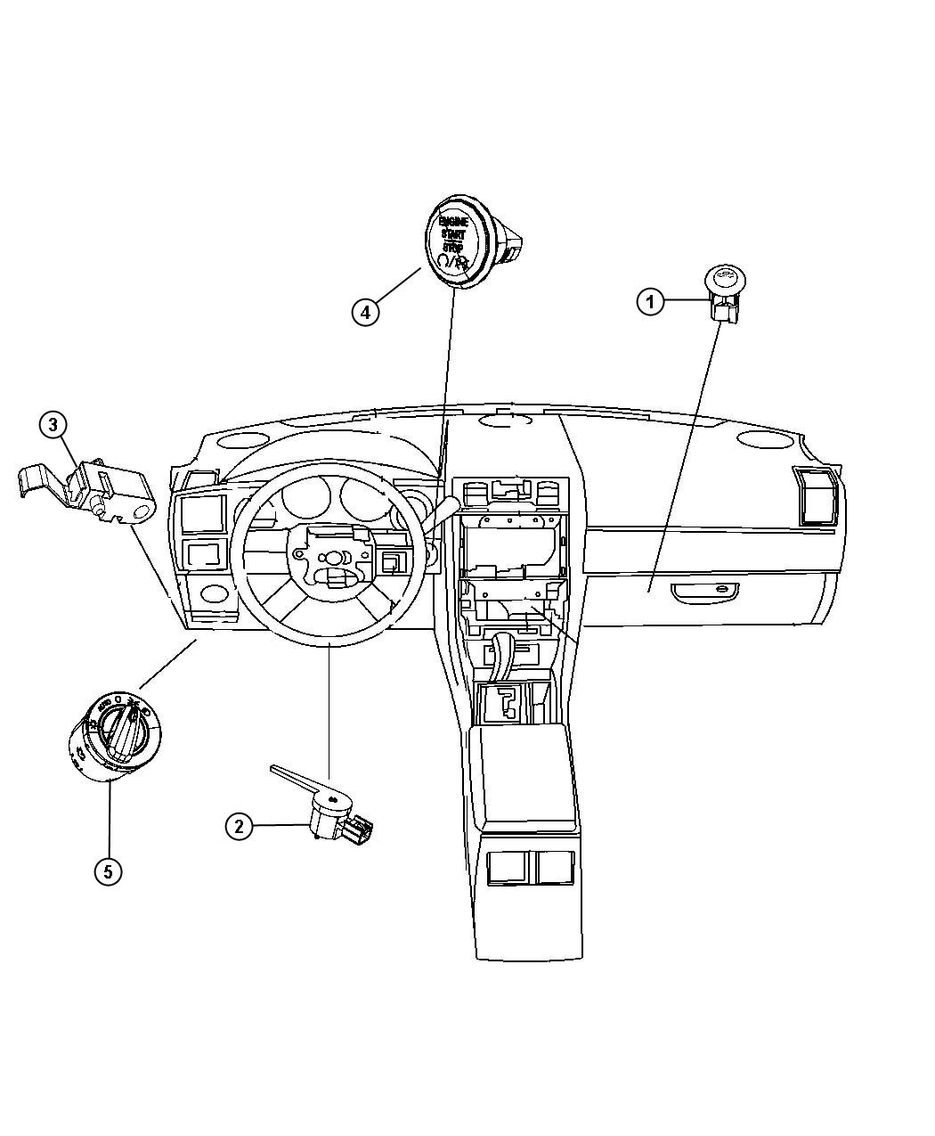 Diagram Switches Instrument Panel. for your 1999 Dodge Avenger   