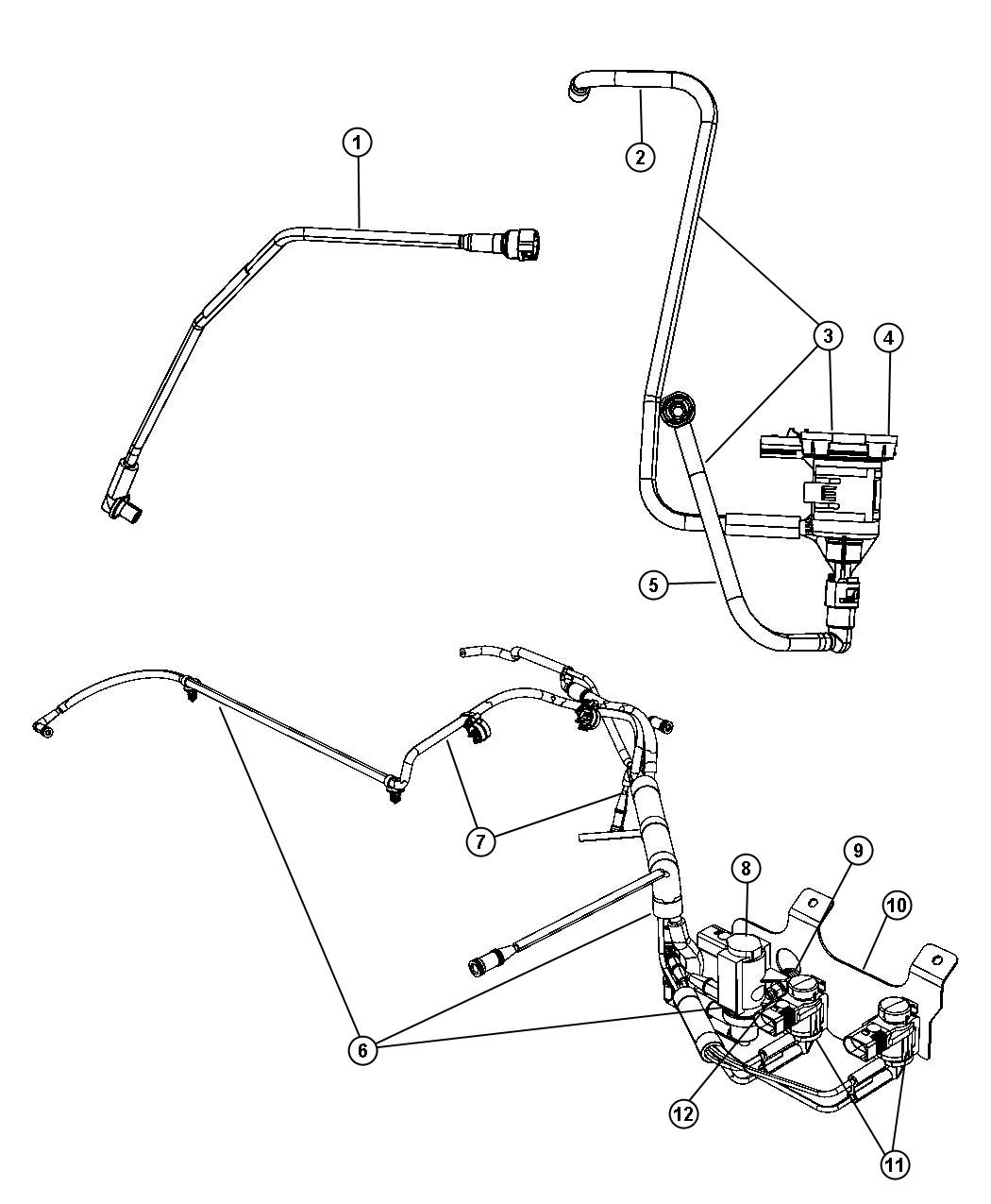 Diagram Emission Control Vacuum Harness. for your 2009 Dodge SPRINTER 3500   