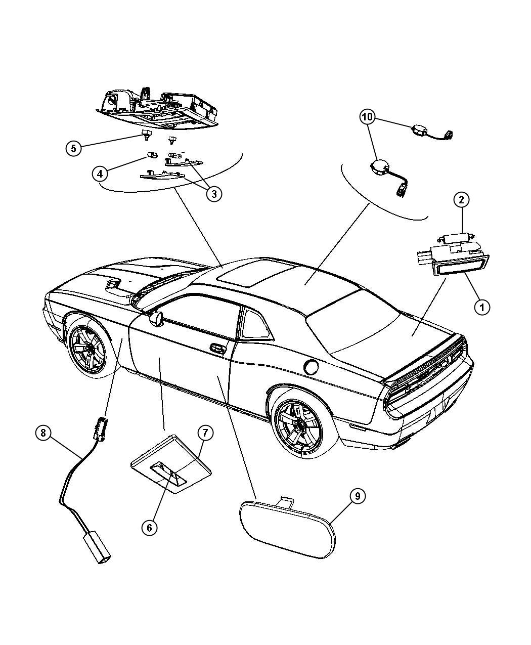 Diagram Lamps Interior. for your Dodge