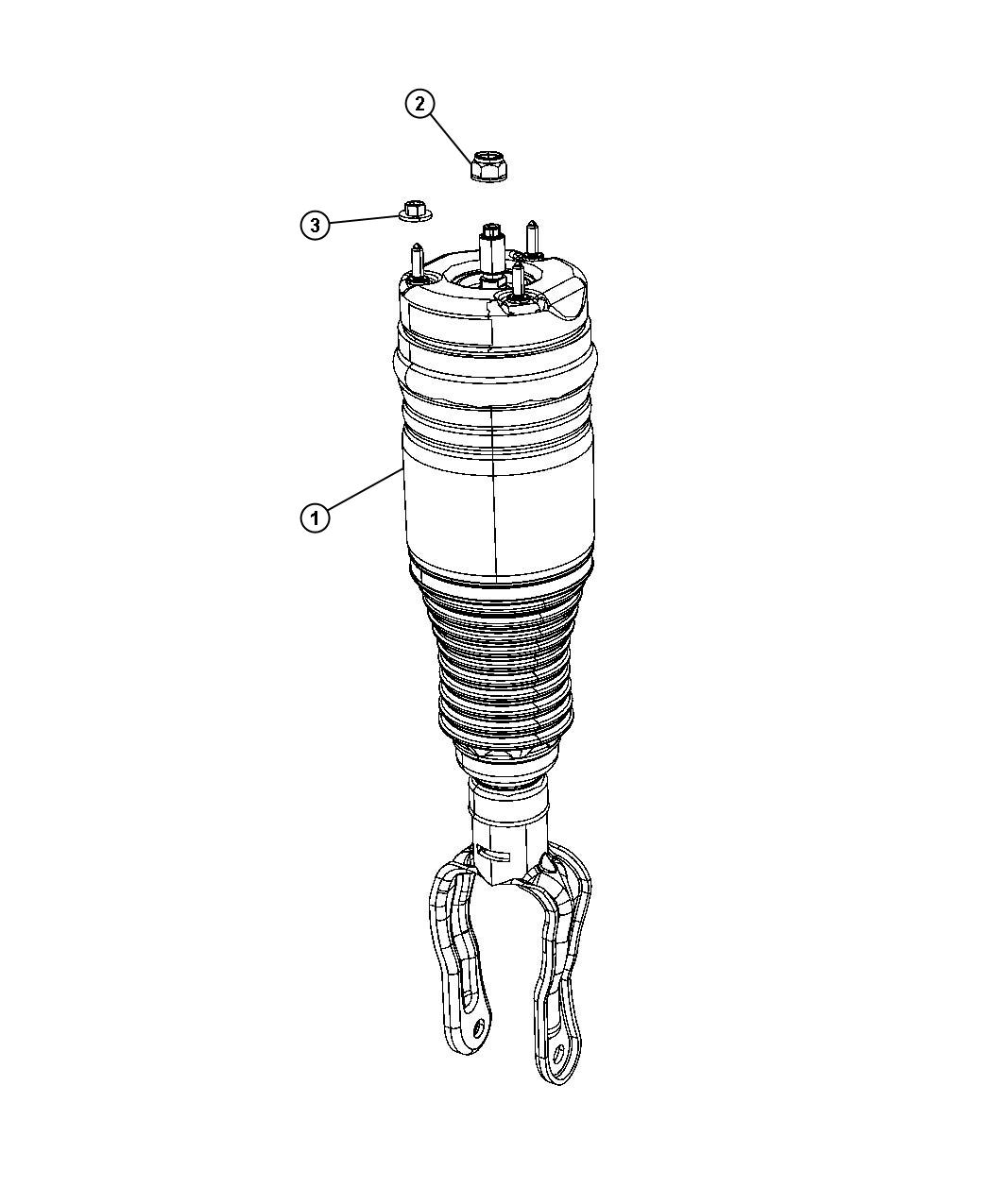 Diagram Shock Assembly Air Suspension. for your Jeep Grand Cherokee  