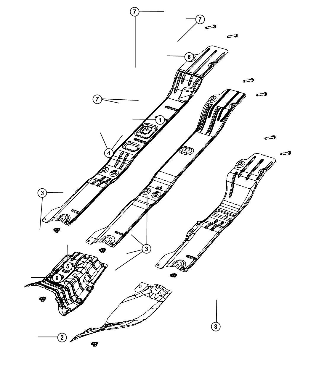 Diagram Exhaust System Heat Shields. for your 2001 Chrysler 300  M 