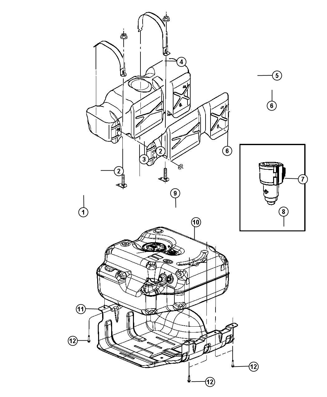 Diagram Fuel Tank. for your Dodge Ram 4500  