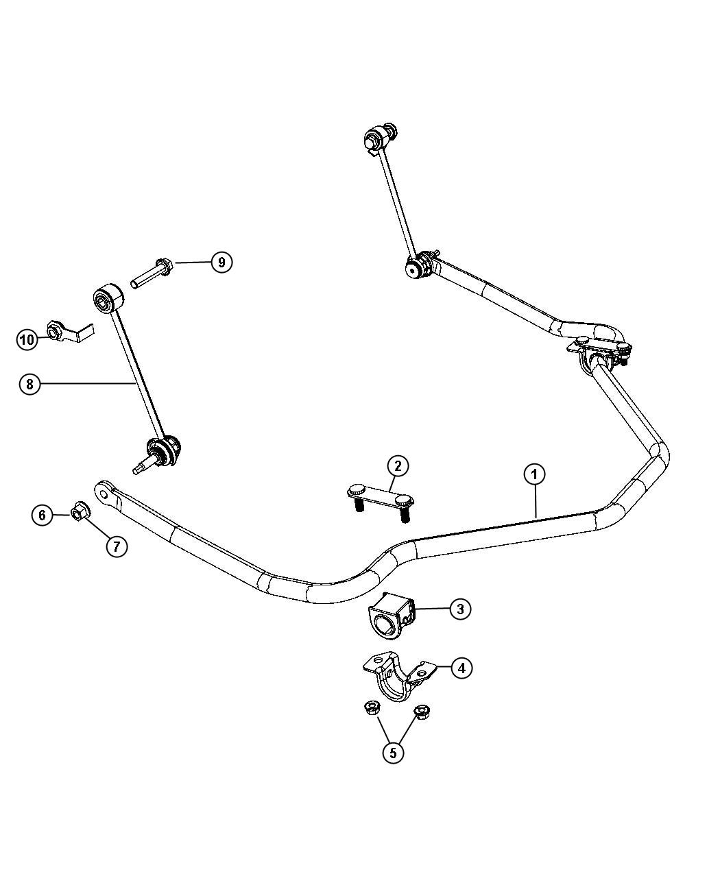 Diagram Stabilizer Bar, Rear. for your 2010 Dodge Ram 2500   