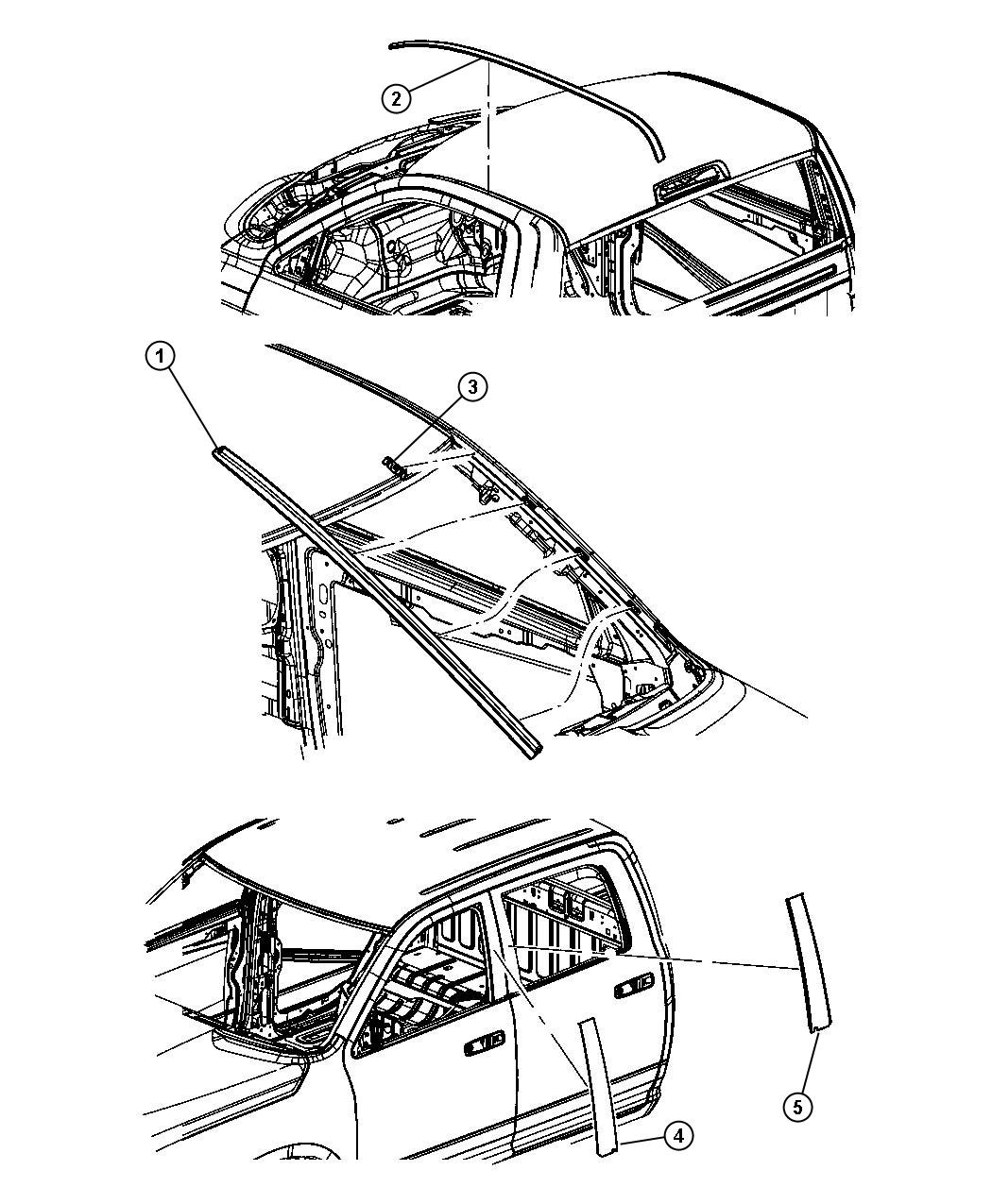 Diagram Moldings Body. for your 2012 Dodge Challenger   