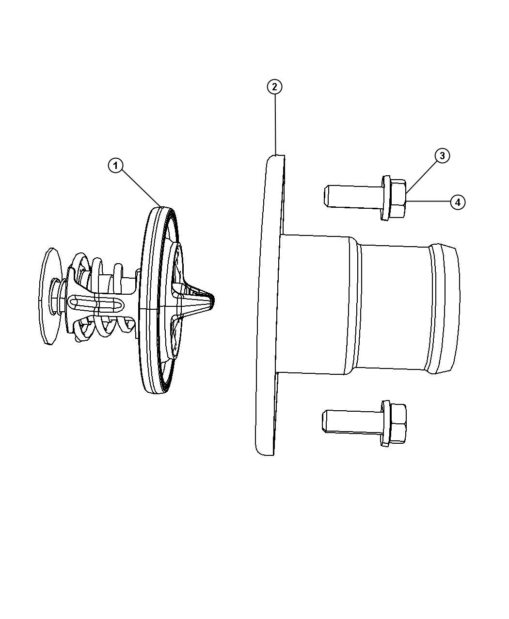 Diagram Thermostat and Related Parts. for your Ram 1500  