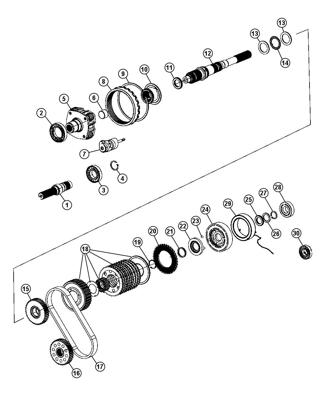 Ram 1500 Output Shaft. Transfer Case. Elec, Gear - 68089738aa 