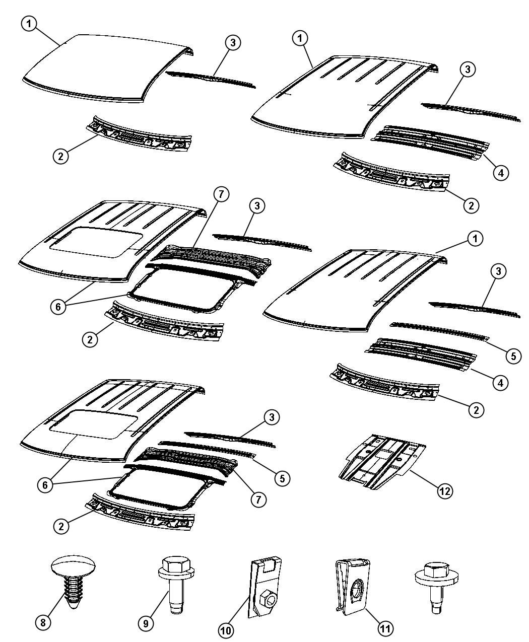 Diagram Panel, Roof. for your 2022 Ram 3500   