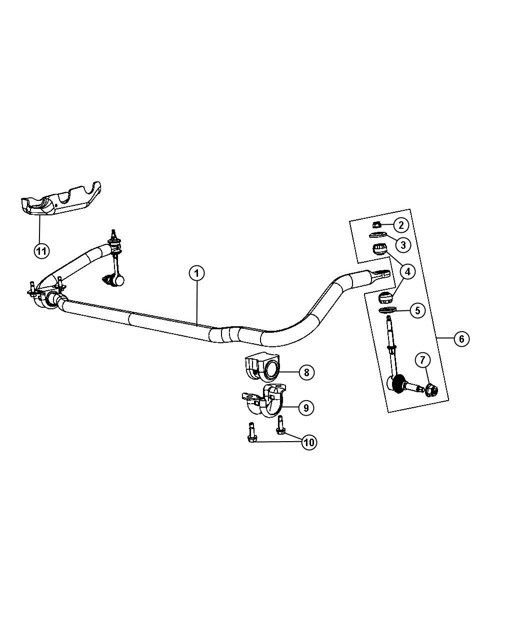 Stabilizer Bar,Front, 4WD. Diagram