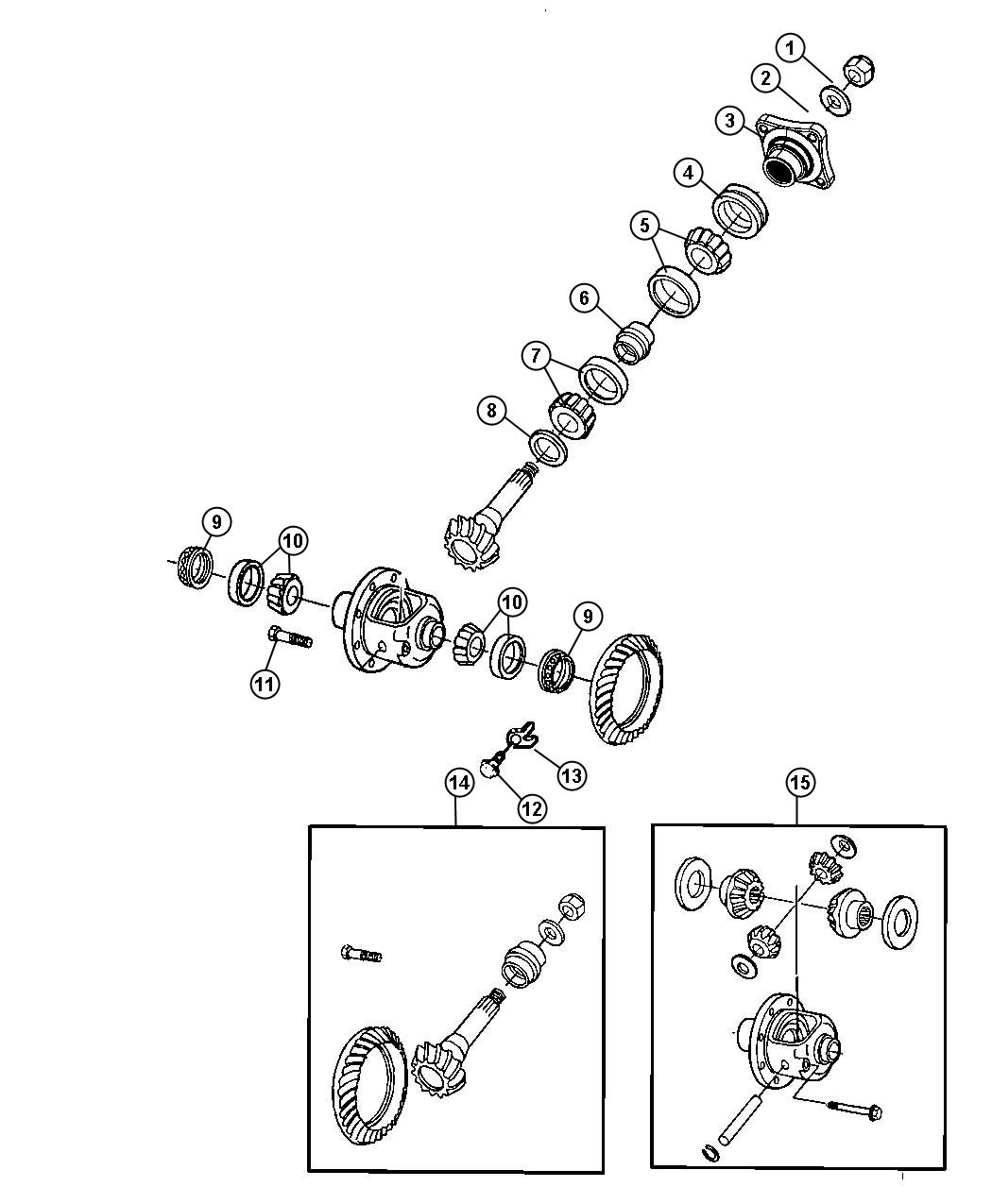Diagram Differential Assembly. for your Chrysler 300  M