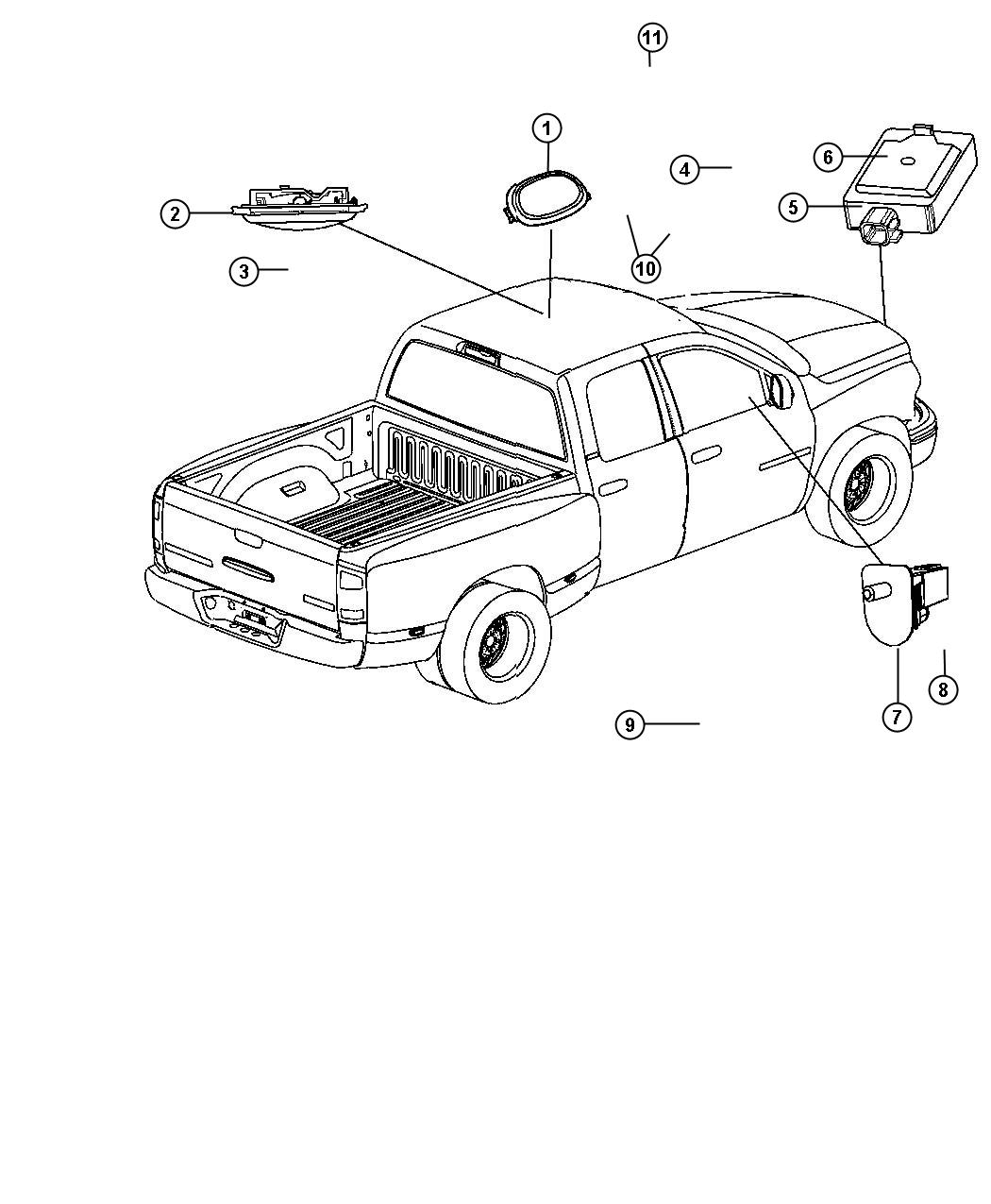 Diagram Lamps Interior and Courtesy. for your Ram 3500  