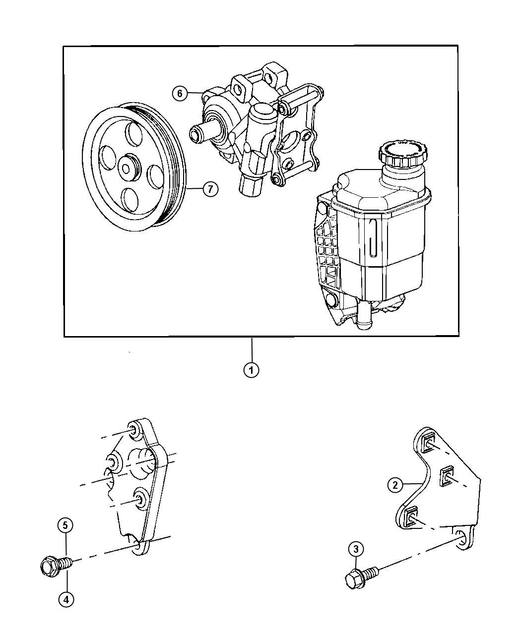 Diagram Power Steering Pump. for your 2003 Chrysler 300  M 