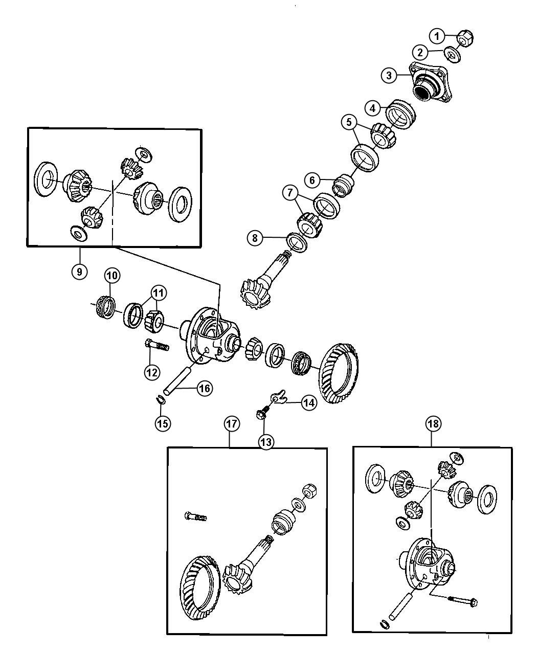 Diagram Differential Assembly. for your Chrysler 300  M