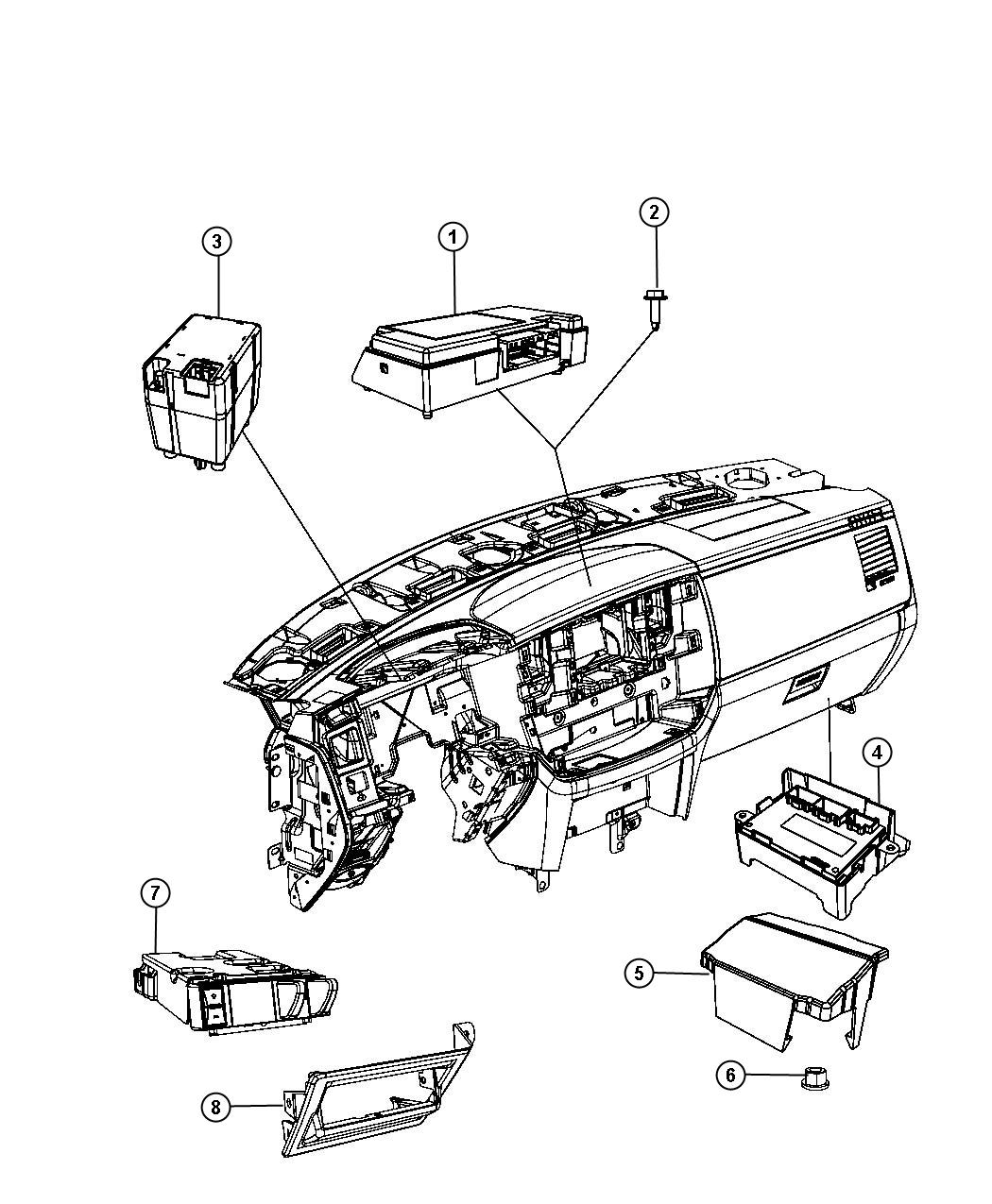 Diagram Modules Instrument Panel. for your 2010 Chrysler PT Cruiser   