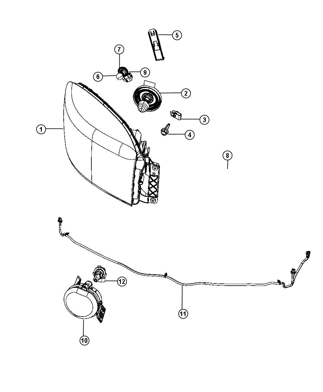 Diagram Lamps Front. for your 2003 Chrysler 300  M 