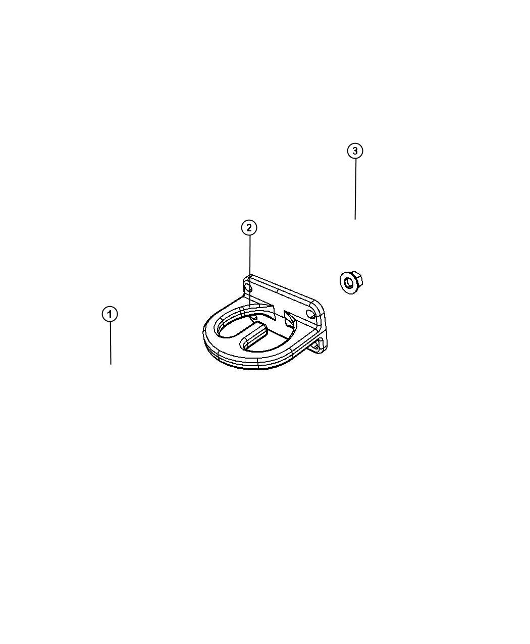 Diagram Tow Hooks, Front. for your Ram 1500  