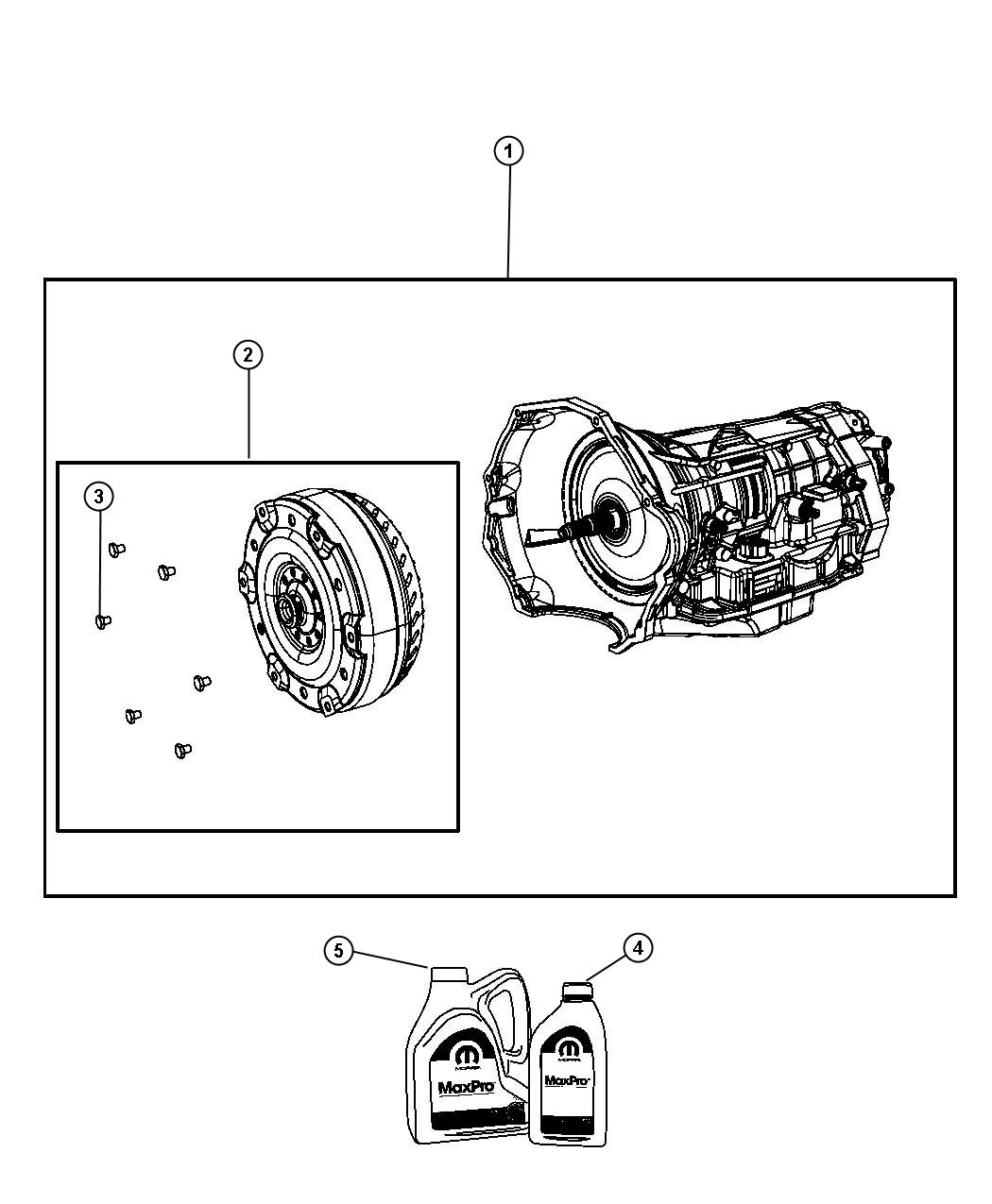 Diagram Transmission / Transaxle Assembly. for your Ram 2500  