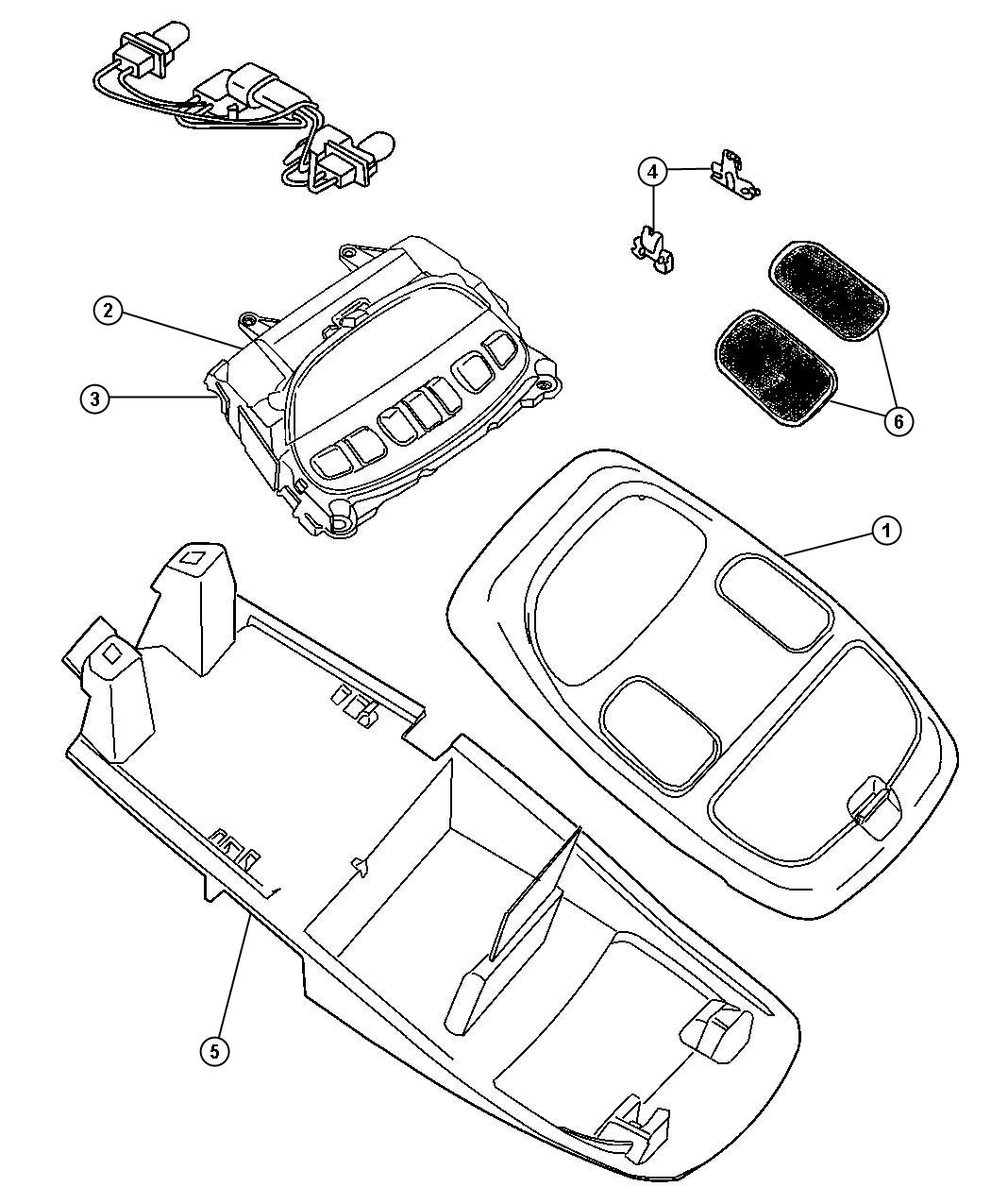 Diagram Overhead Console. for your 2014 Chrysler 300   