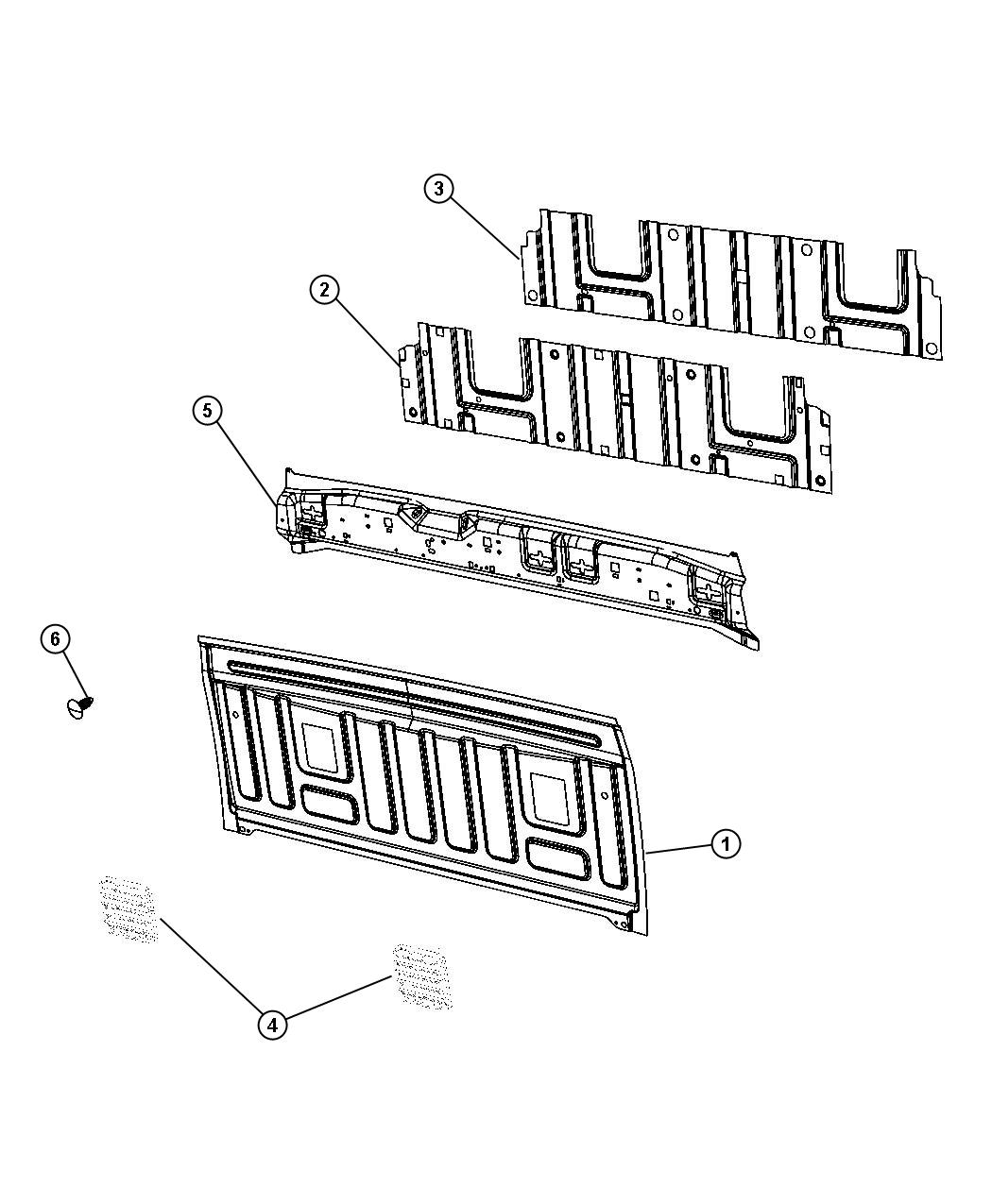 Diagram Cab Back. for your 2012 Ram 2500 6.7L Turbo I6 Diesel M/T 4X2 LARAMIE MEGA CAB 