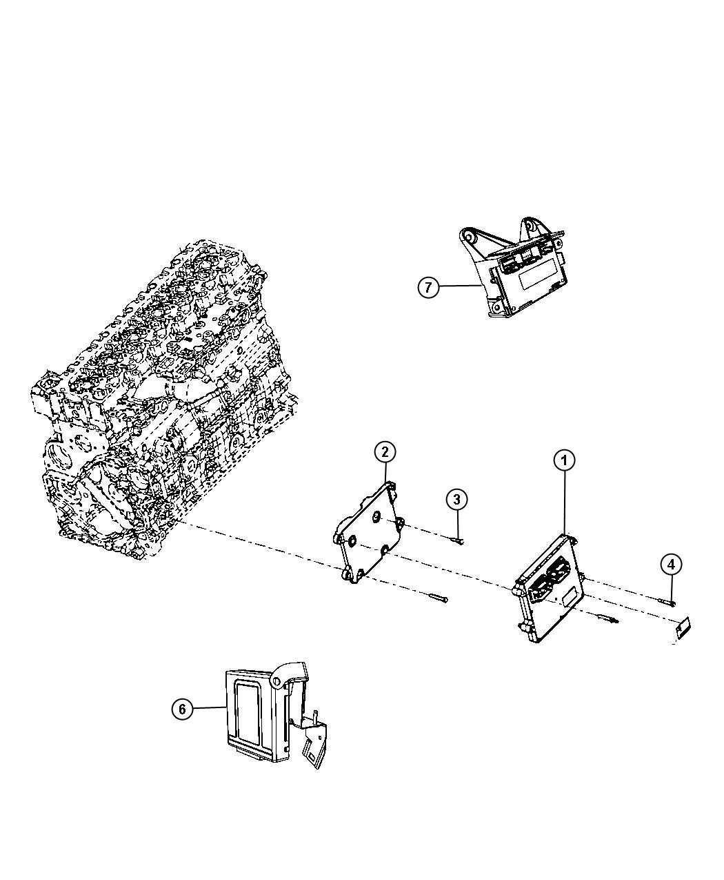 Diagram Modules Engine Compartment. for your Ram 5500  