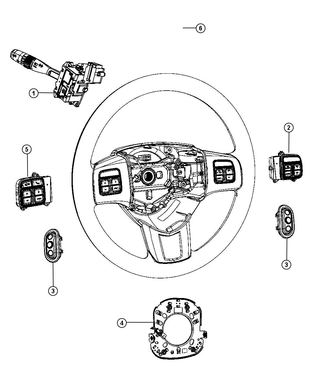 Diagram Switches Steering Column and Wheel. for your Dodge