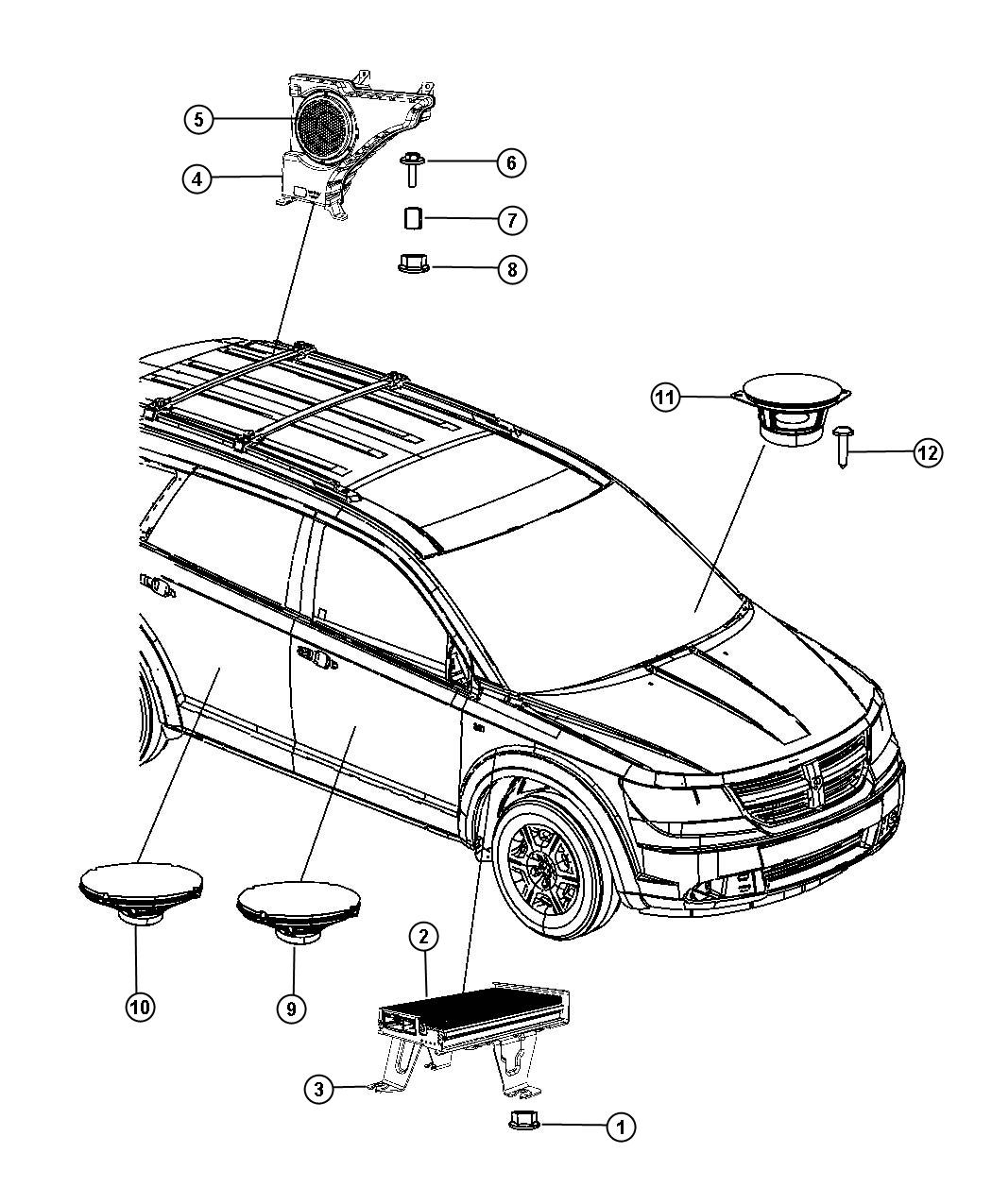 Speakers and Amplifers. Diagram