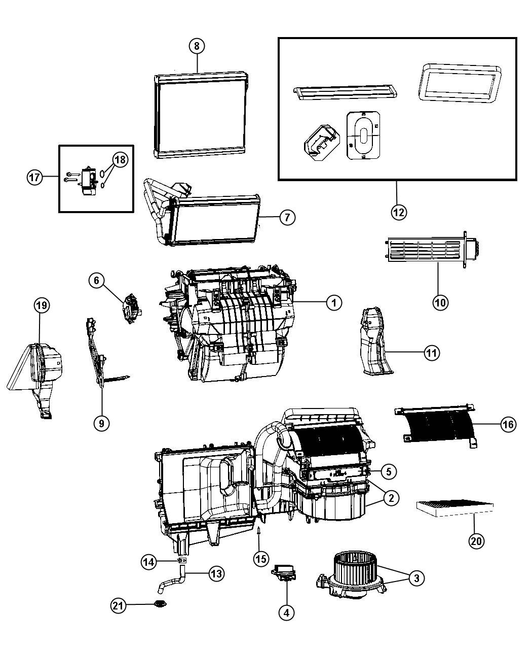 Diagram A/C and Heater Unit [Headlamp Off Time Delay]. for your 2000 Chrysler 300  M 