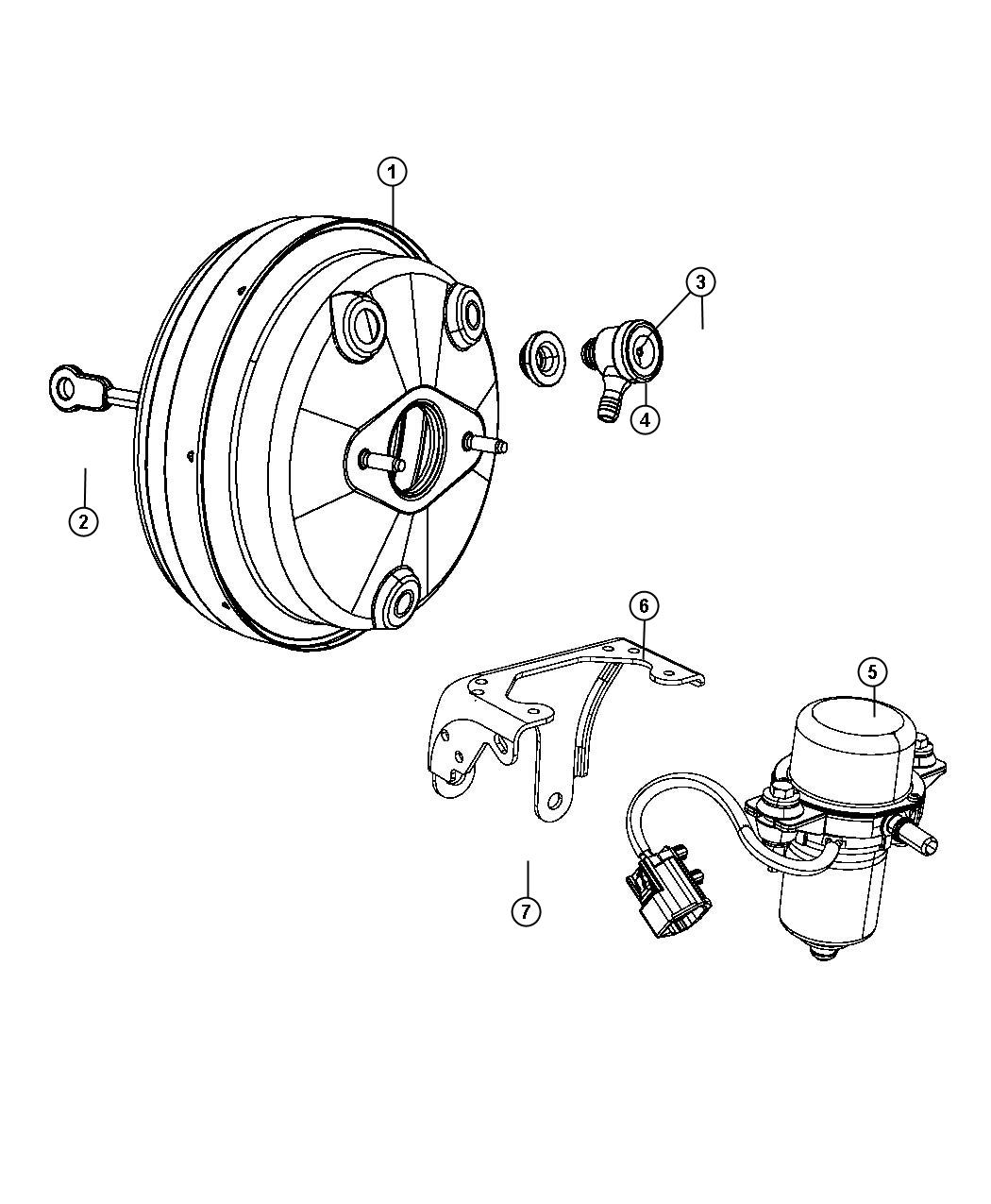 Diagram Booster and Pump, Vacuum Power Brake. for your Chrysler