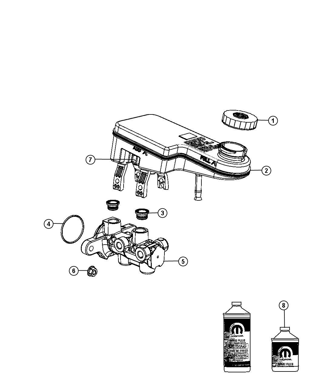 Diagram Master Cylinder. for your 1997 Jeep Grand Cherokee   