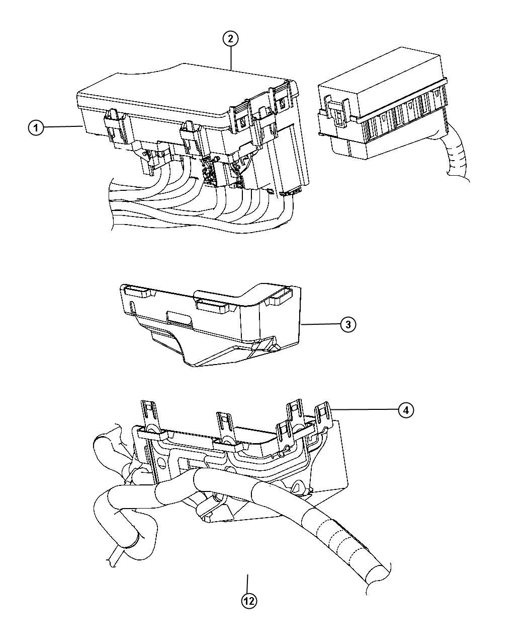 Diagram Power Distribution Center. for your 2012 Chrysler 200 3.6L V6 Convertible Touring 