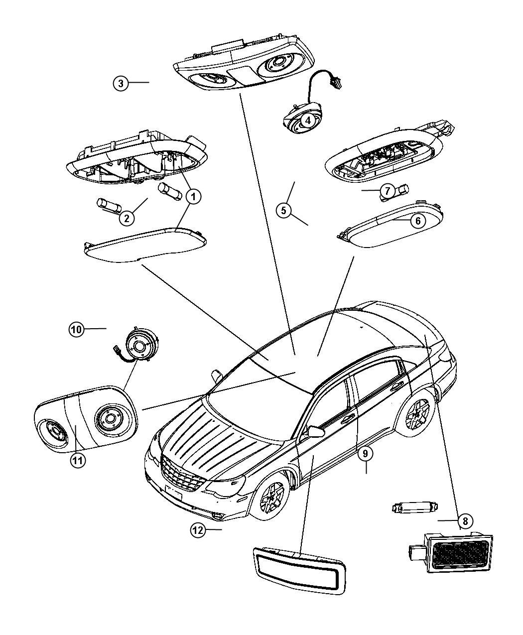 Diagram Lamps Interior. for your Dodge