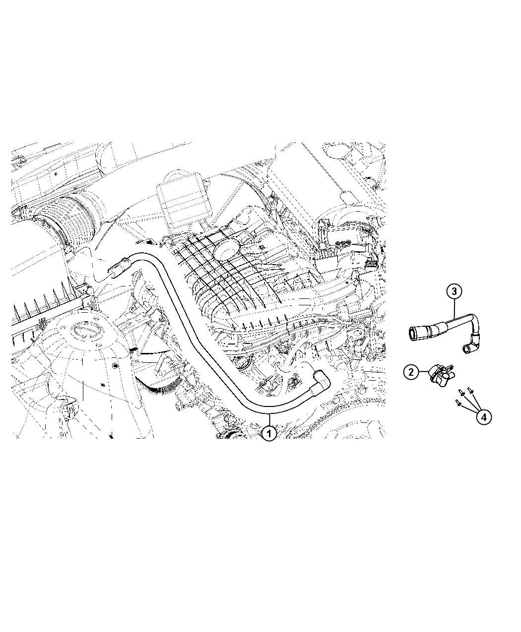 Diagram Crankcase Ventilation 3.6L [3.6L V6 VVT Engine]. for your 2012 Chrysler 200 Touring  