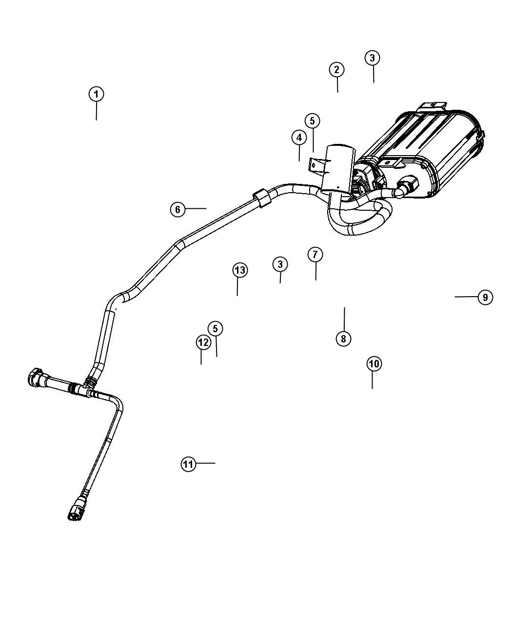 Diagram Vapor Canister and Leak Detection Pump. for your Dodge Avenger  