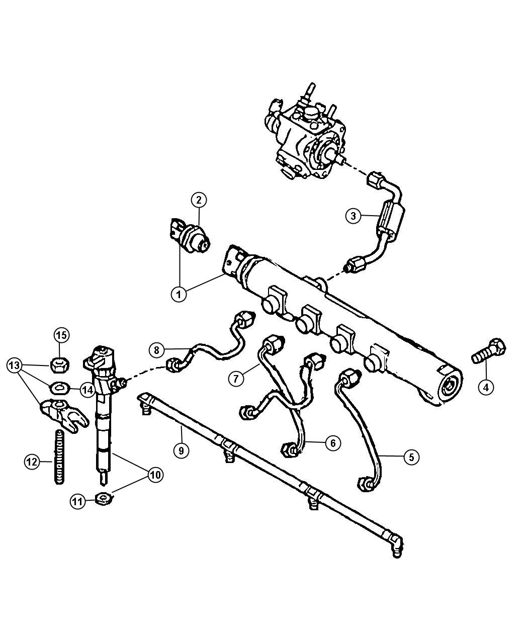 Fuel Rail, 2.0L [2.0L I4 Turbo Diesel Engine]. Diagram