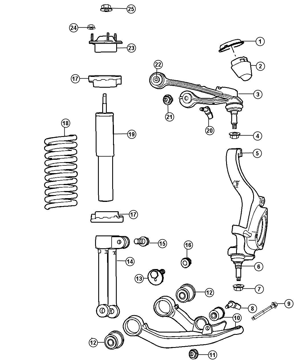 Diagram Suspension, Front. for your Jeep