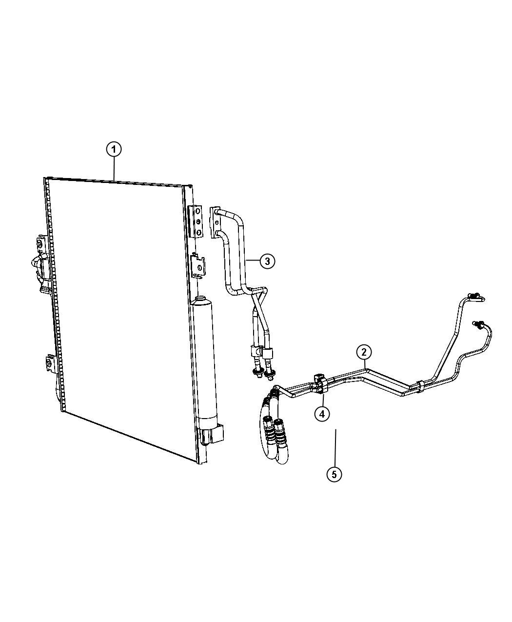 Diagram Transmission Oil Cooler and Lines. for your Jeep