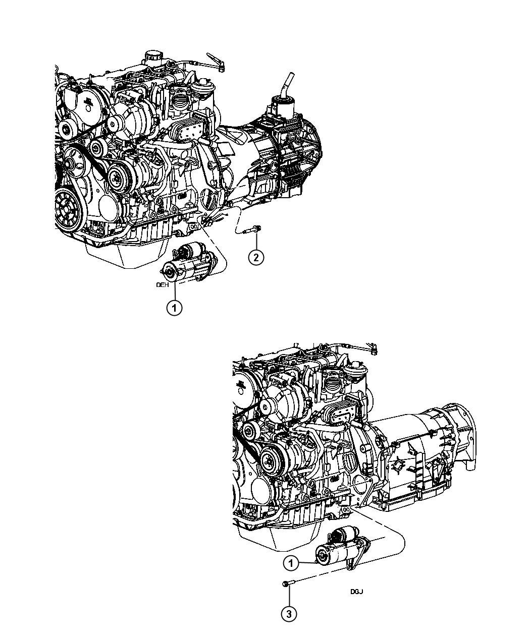 Diagram Starter and Related Parts. for your 2022 Ram 1500   