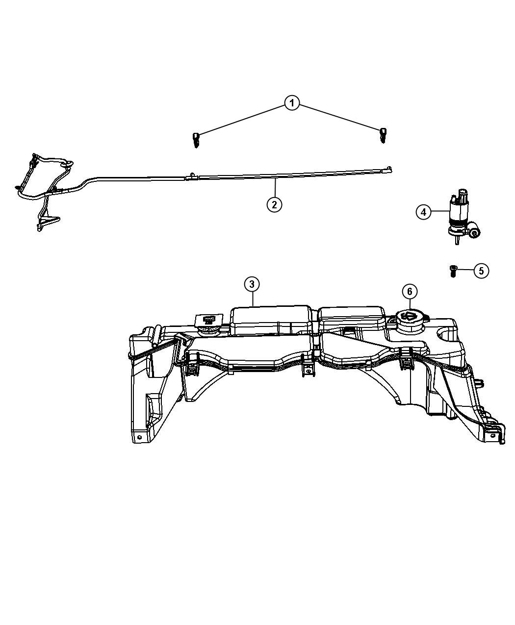 Diagram Front Washer System. for your 2020 Ram 5500   