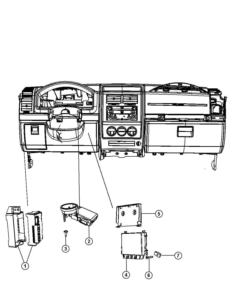 Diagram Modules Instrument Panel. for your 2009 Jeep Patriot  Limited 