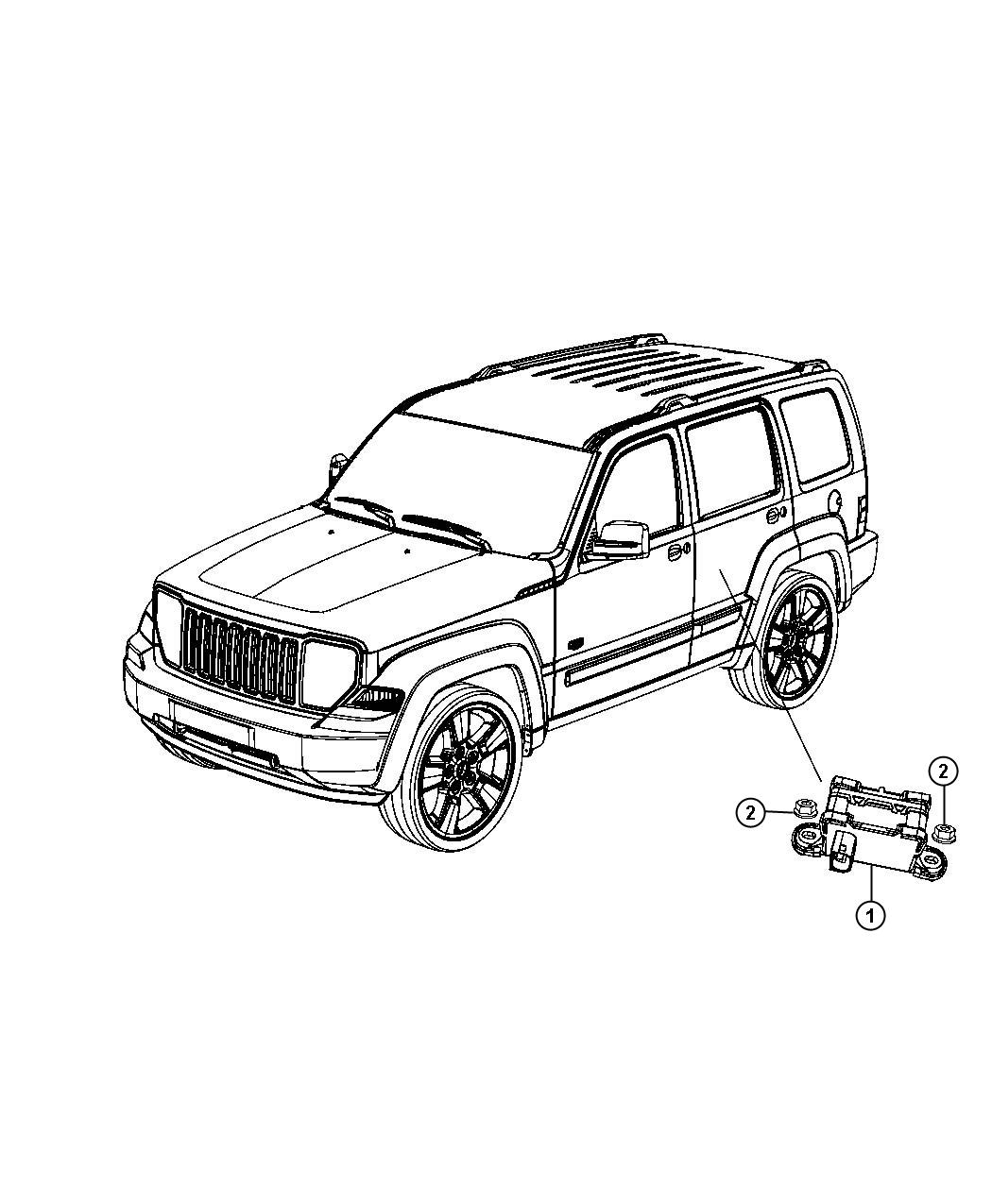 Diagram Sensors Suspension and Steering. for your 2012 Jeep Liberty   