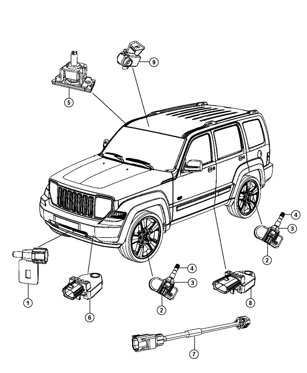 Diagram Sensors Body. for your Jeep