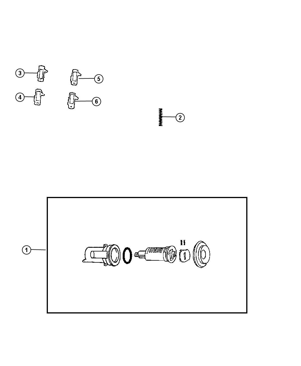 Diagram Ignition Lock Cylinder. for your Jeep Liberty  