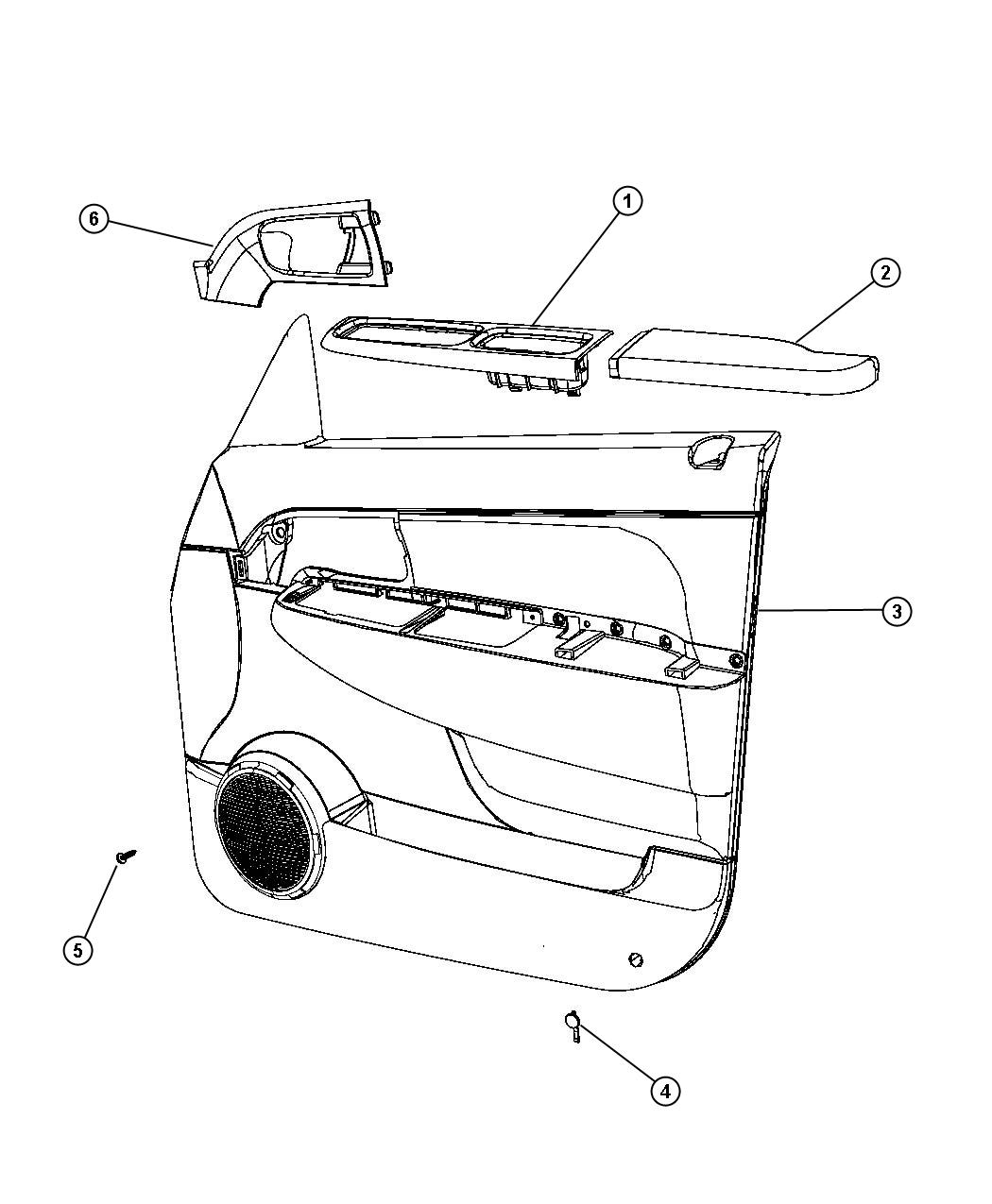 Front Door Trim Panels. Diagram