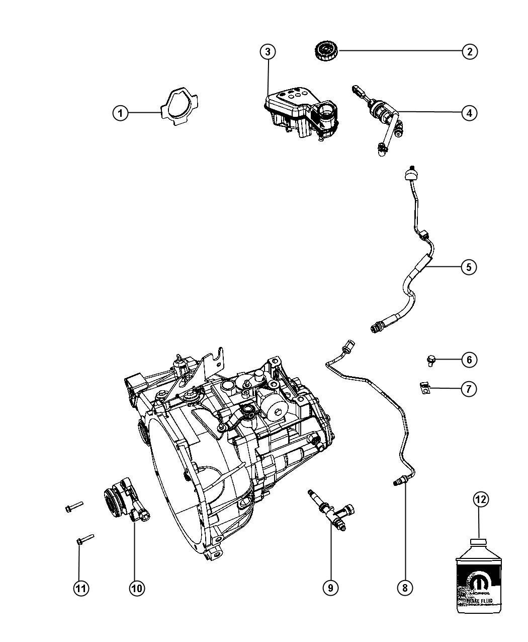 Diagram Controls,Hydraulic Clutch,FWD/RWD/AWD. for your 2012 Jeep Patriot   